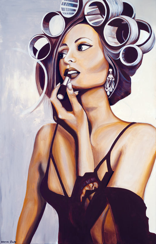 Woman With Hair Rollers – The 1970s