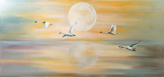 Landscape with Four Cranes