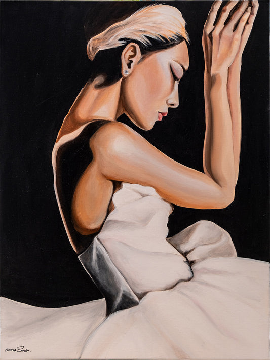 Dancer with an orange ribbon