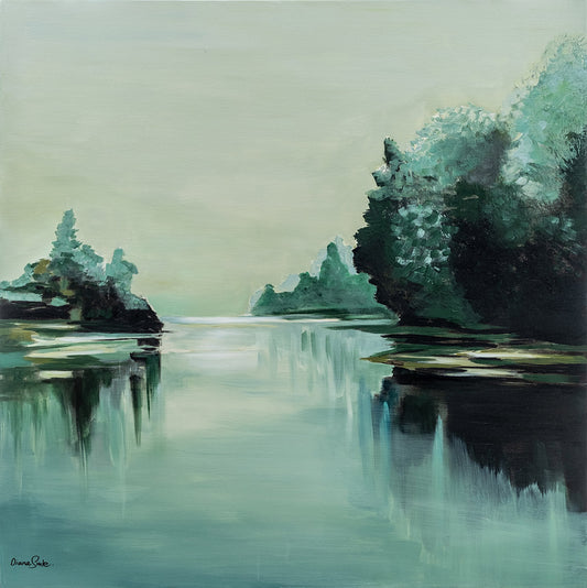 Green landscape in spots