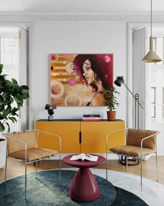 Girl with Burgundy Hair