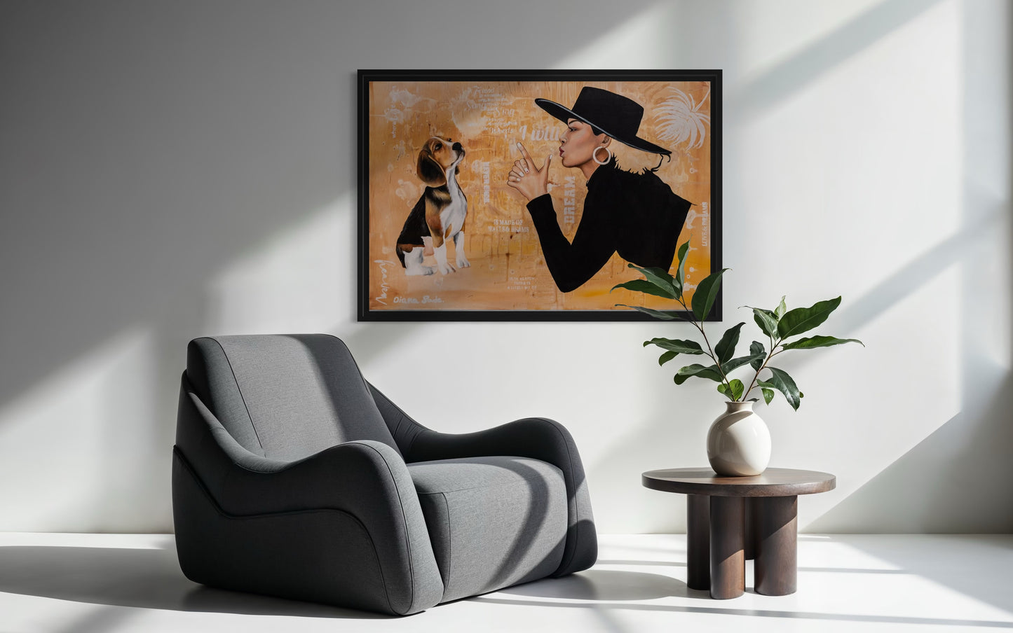 Superwoman with Hat and Dog