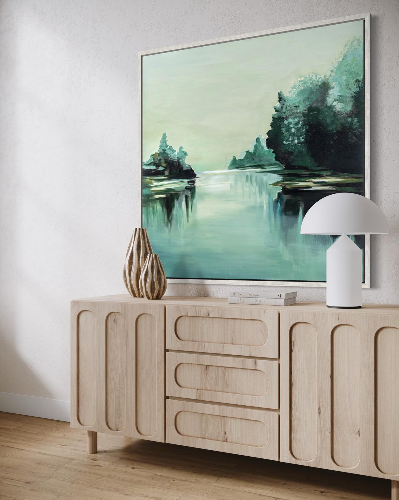 Green landscape in spots