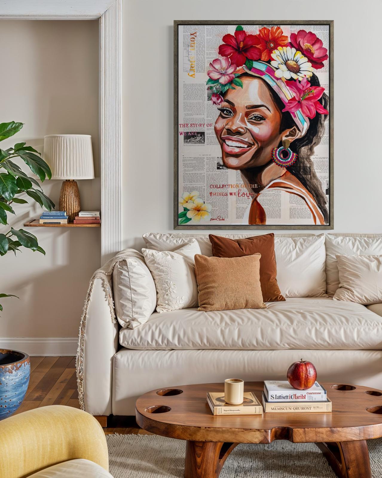 African with a dotted earring