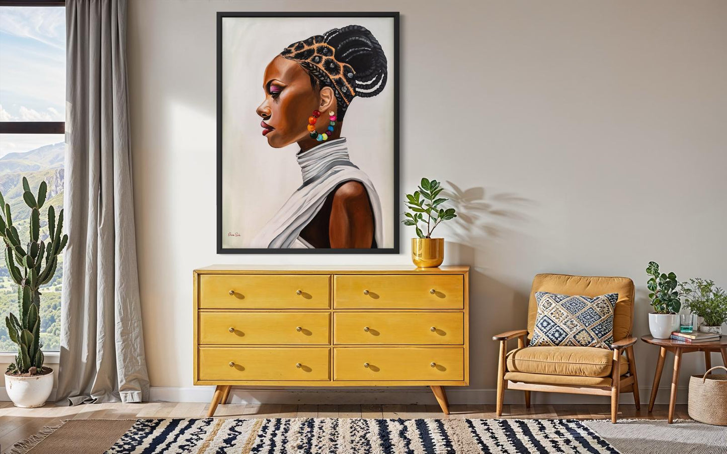 אפריקאית עם כתר של צמות