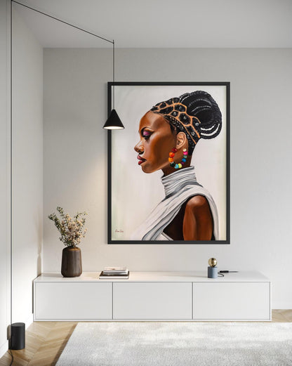 אפריקאית עם כתר של צמות