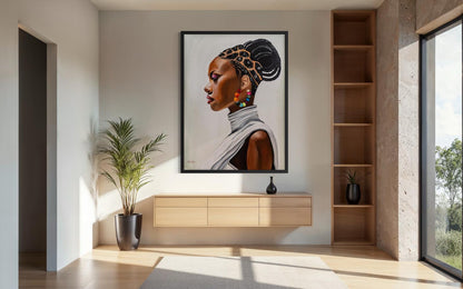 אפריקאית עם כתר של צמות