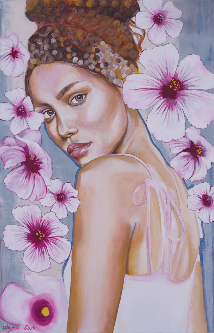 Girl with White Flowers