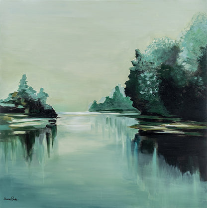 Green landscape in spots