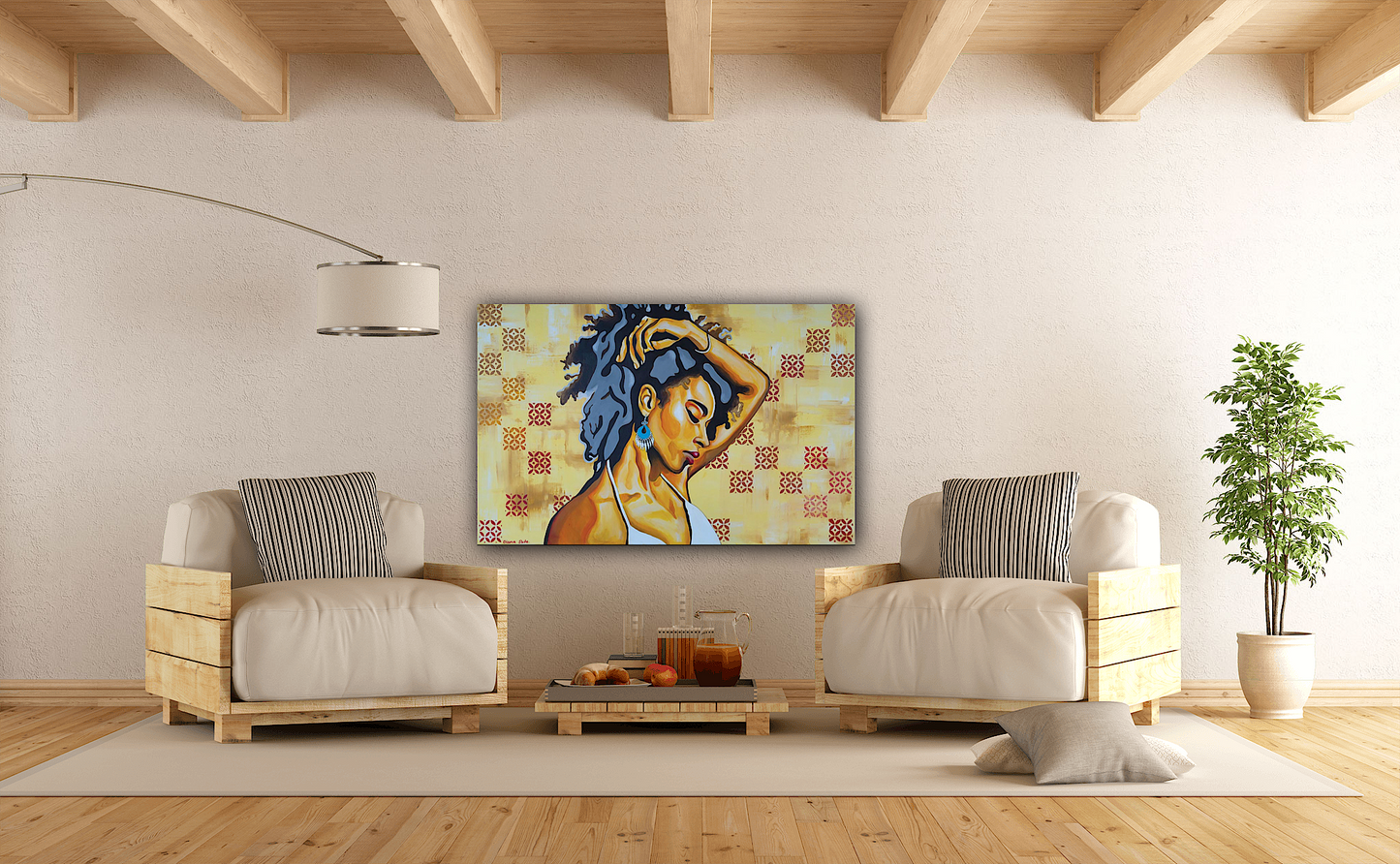 נערה עם עגיל אתני