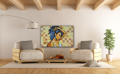 נערה עם עגיל אתני