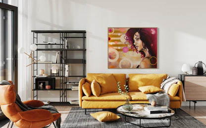 Girl with Burgundy Hair