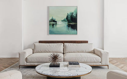 Green landscape in spots