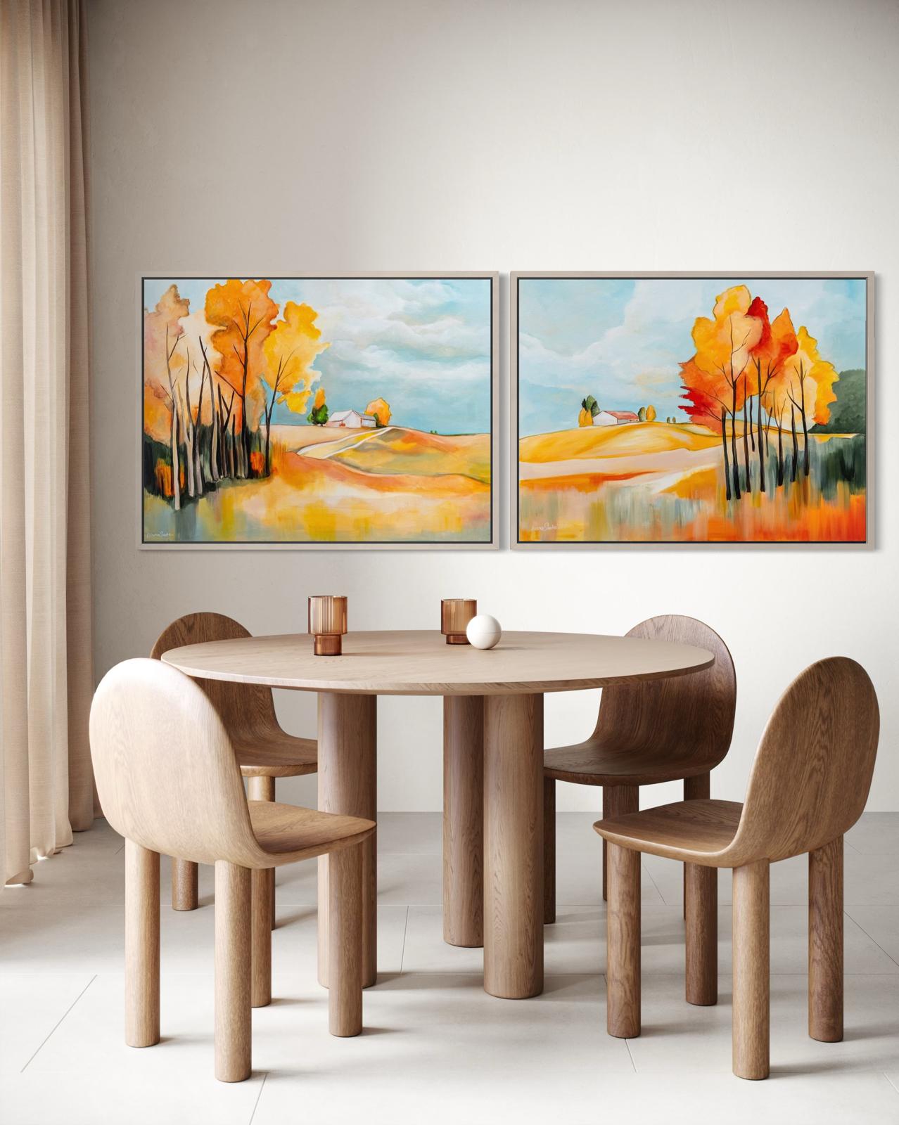 Rural landscape in orange