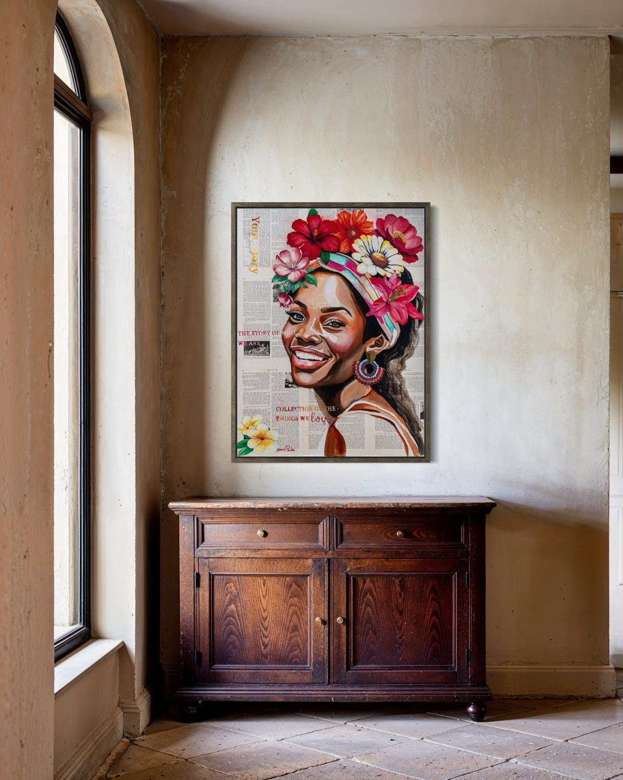 African with a dotted earring