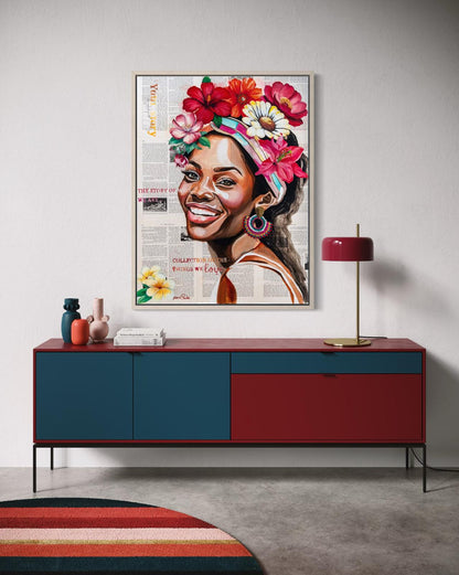 African with a dotted earring