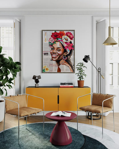 African with a dotted earring